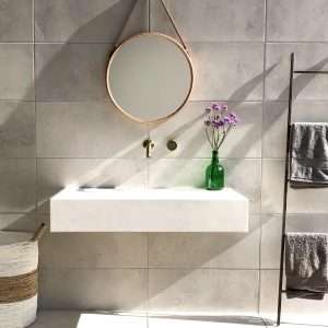 Narrow Basin Wall Hung Solid Surface Bathroom Basins