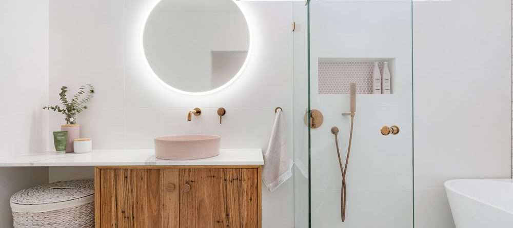 Pink bathroom design