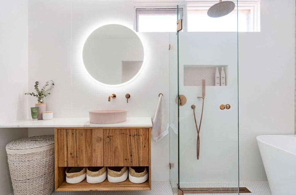 Timber-vanity-v-groove Pink bathroom design