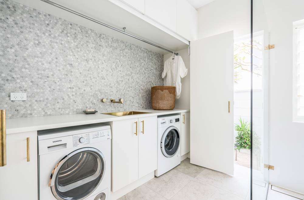 Combined Bathroom Laundry Practical Design Just In Place Sydney - Bathroom Laundry Room Designs