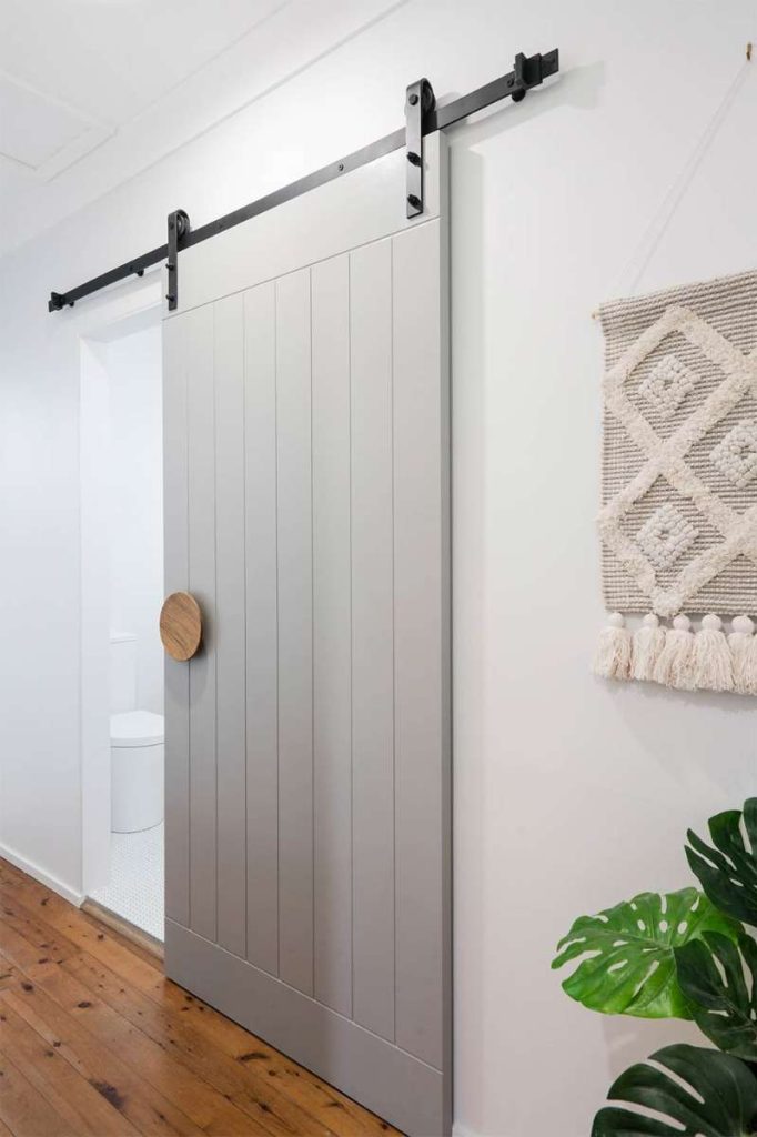 Bathroom barn door